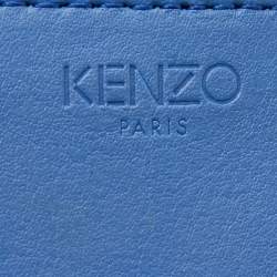 Pre Owned Kenzo Blue Leather Kalifornia Chain Shoulder Bag