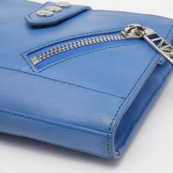Pre Owned Kenzo Blue Leather Kalifornia Chain Shoulder Bag