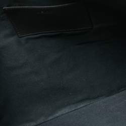 Pre Owned Kenzo Black Leather Tiger Motif Clutch