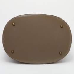 Pre Owned Kenzo Grey/Brown Leather Bucket Bag 