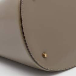 Pre Owned Kenzo Grey/Brown Leather Bucket Bag 