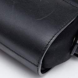 Pre Owned Kenzo Black Leather And Satin Satchel