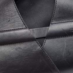 Pre Owned Kenzo Black Leather And Satin Satchel