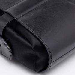 Pre Owned Kenzo Black Leather And Satin Satchel
