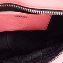 Pre Owned Kenzo Scarlet Red Leather Kalifornia Zip Pouch