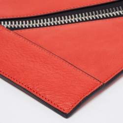 Pre Owned Kenzo Scarlet Red Leather Kalifornia Zip Pouch