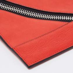 Pre Owned Kenzo Scarlet Red Leather Kalifornia Zip Pouch