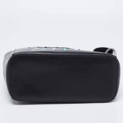 Pre Owned Kenzo Black Leather Small Eye Tote