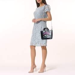 Pre Owned Kenzo Black Leather Small Eye Tote