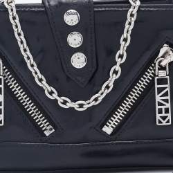 Pre Owned Kenzo Black Leather Kalifornia Chain Shoulder Bag