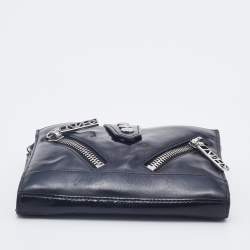 Pre Owned Kenzo Black Leather Kalifornia Chain Shoulder Bag