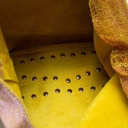 Pre Owned Kenzo Metallic Pink Crinkled Leather Hobo