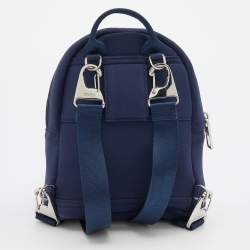 Kenzo Navy Blue Neoprene Tiger Embroidered Backpack