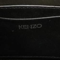 Kenzo Black Leather and PVC Kombo Bucket Bag