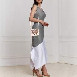 Kenzo Beige Leather Tiger Embroidered Camera Bag 