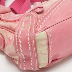 Pre Owned Kenzo Pink Laminated Leather Turn Lock Satchel