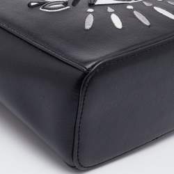 Pre Owned Kenzo Black Leather Small Eye Tote