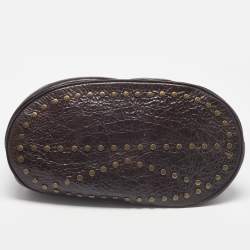 Pre Owned Kenzo Purple/Brown Velvet and Leather Hobo