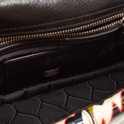 Pre Owned Kenzo Multicolor Croc Embossed Leather Le Diz Huit Shoulder Bag