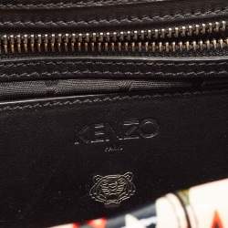 Pre Owned Kenzo Multicolor Croc Embossed Leather Le Diz Huit Shoulder Bag
