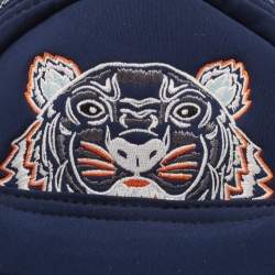 Pre Owned Kenzo Navy Blue Tiger Embroidered Neoprene Mini Backpack