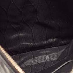 Pre Owned Kenzo Black Tiger Embroidered Leather Zip Flat Pouch