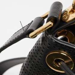 Pre Owned Kenzo Multicolor Fabric and Perforated Leather Kombo Bucket Bag