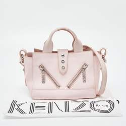 Pre Owned Kenzo Pink Leather Mini Kalifornia Tote