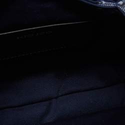 Pre Owned Kenzo Blue/Black Canvas and Leather Messenger Bag