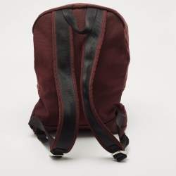 Pre Owned Kenzo Burgundy Nylon Embroidered Icon Tiger Backpack