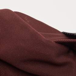 Pre Owned Kenzo Burgundy Nylon Embroidered Icon Tiger Backpack