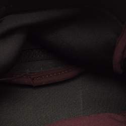 Pre Owned Kenzo Burgundy Neoprene Mini Embroidered Tiger Backpack