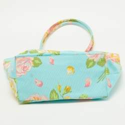 Kenzo Multicolor Floral Print Canvas Open Tote