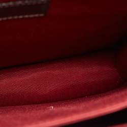 Pre Owned Kenzo Brown Woven Leather Metal Pin Flap Tote