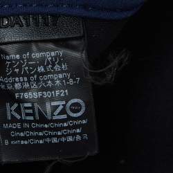 Kenzo Navy Blue Neoprene Mini Embroidered Tiger Backpack