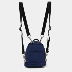 Kenzo Navy Blue Neoprene Mini Embroidered Tiger Backpack
