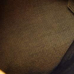 Pre Owned Kenzo Black/Yellow Canvas Contrasting Details Tote