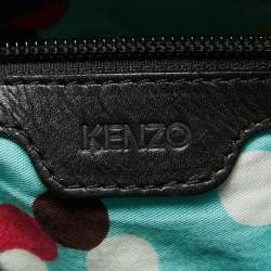 Pre Owned Kenzo Multicolor Woven Leather Studded Hobo