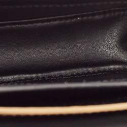 Kenzo Gold/Black Python Embossed and Leather Lasercut Flap Bag