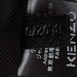 Kenzo Green Tiger Embroidered Canvas Zip Flat Pouch