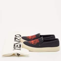 Kenzo Black Canvas Slip On Sneakers Size 37