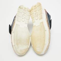 Pre Owned Kenzo Purple/Navy Blue Nylon K Elastic Espadrille Sneakers Size 39