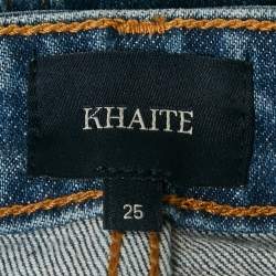 Pre Owned بنطلون جينز خايِت دنيم باللون الأزرق متدرج مستقيم الساق مقاس صغير وسط 29 بوصة