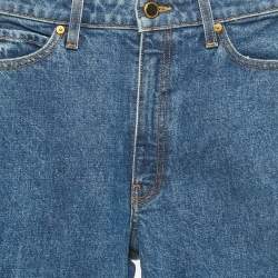 Pre Owned بنطلون جينز خايِت دنيم باللون الأزرق متدرج مستقيم الساق مقاس صغير وسط 29 بوصة