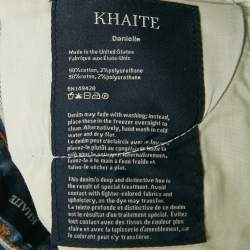 Pre Owned Khaite Blue Faded Denim Danielle Jeans S Waist 25"