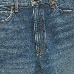 Pre Owned Khaite Blue Faded Denim Danielle Jeans S Waist 25"