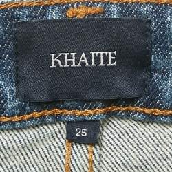 Pre Owned Khaite Blue Faded Denim Danielle Jeans S Waist 25"