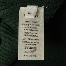 مملوكة مسبقًا Khaite Green Heavy Rib Knit Beth Bustier Dress M