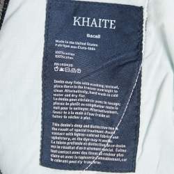 Pre Owned Khaite Blue Washed Denim Wide-Leg Jeans S Waist 26"