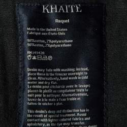 مملوكة مسبقًا بنطلون جينز خايت دِنِم باللون الأسود مع تفاصيل درزات متباينة مقاس وسط 29.5 بوصة